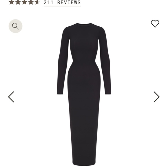 Skims Crew Neck Long sleeve dress - Picture 2 of 8